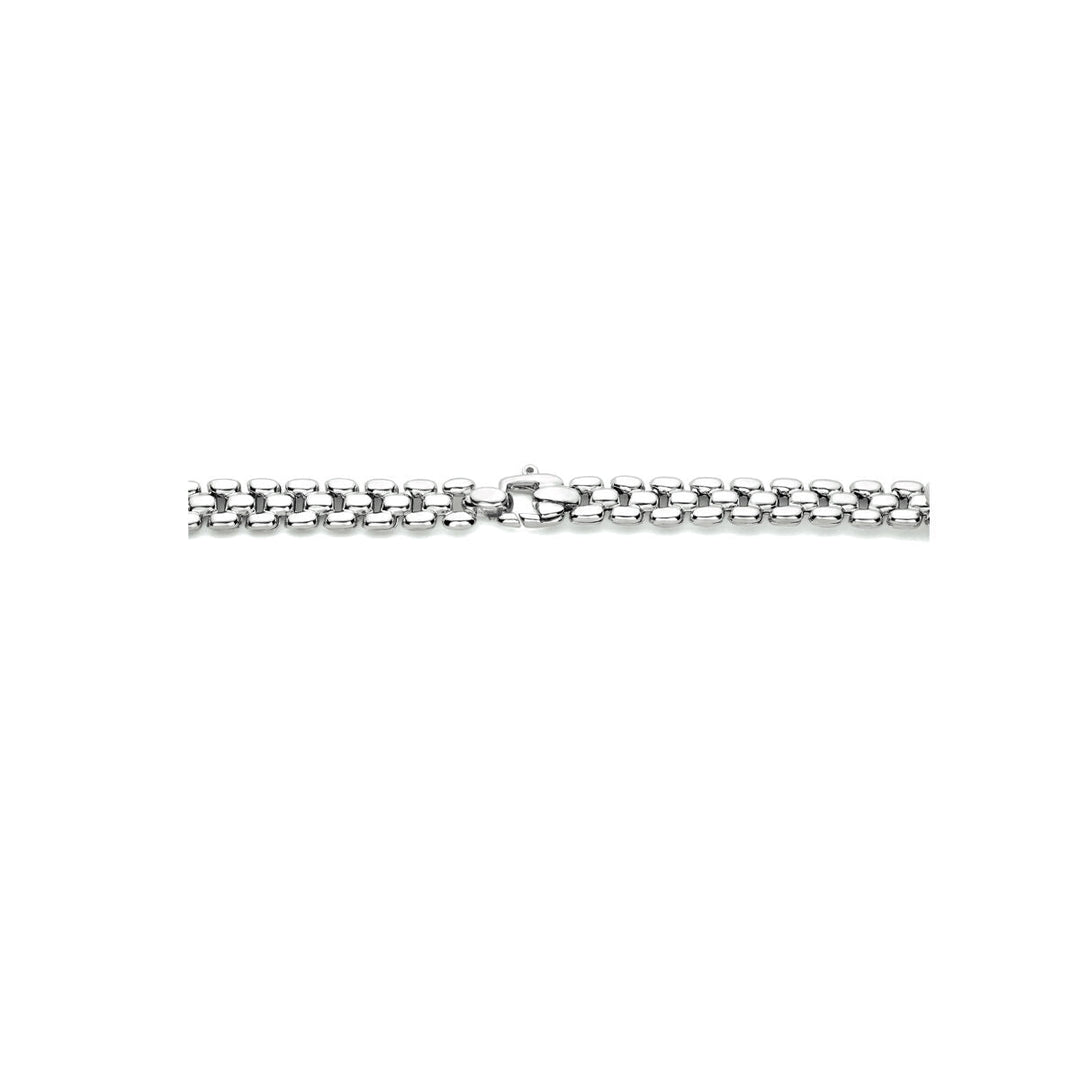 collier panter 6,9 mm 43 cm zilver gerhodineerd
