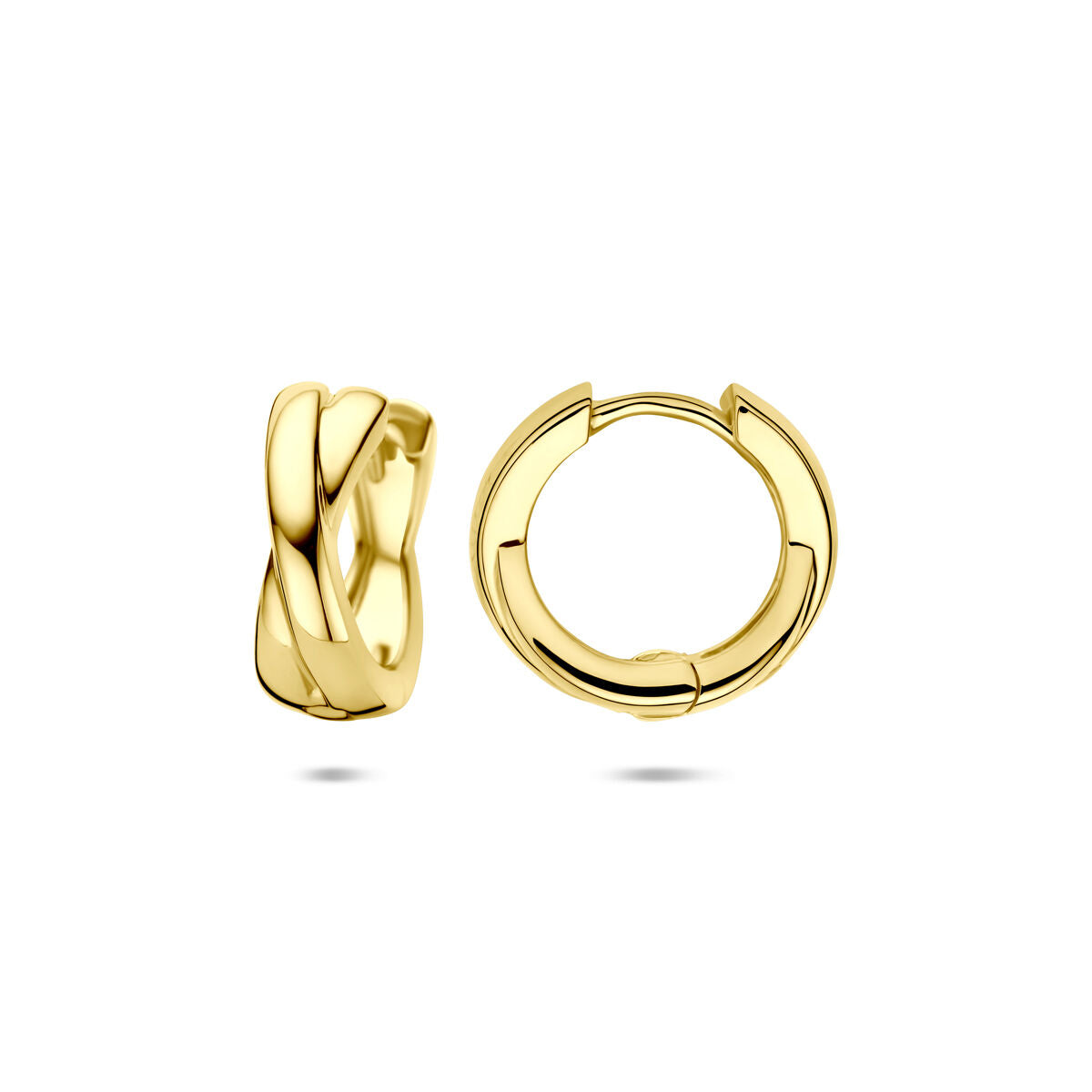 Aros de mujer chapado en oro plata – 15 x 5.5 mm