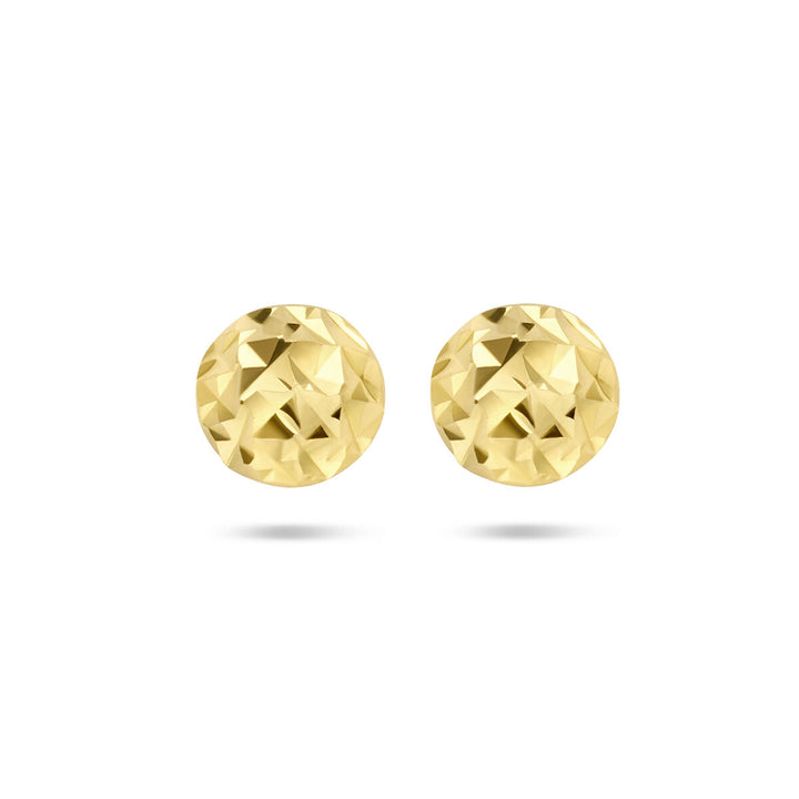 oorknoppen gediamanteerd 14K geelgoud