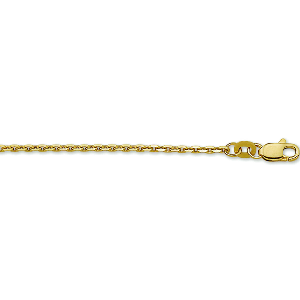 Collar de ancla de 1,6 mm en oro amarillo de 14K con acabado brillante.