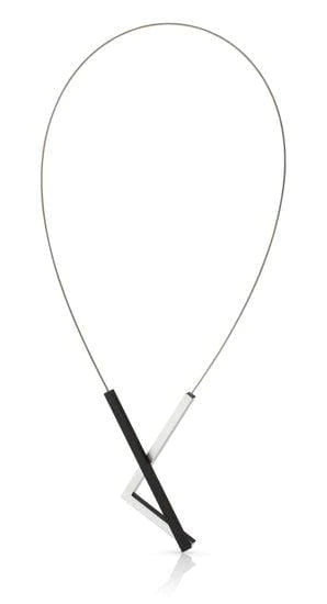 Collier Recht en hoek Zwart C207Z