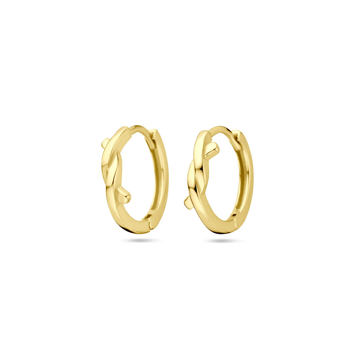 Aros dorados de 12,5 mm con un acabado de 1 micrón.