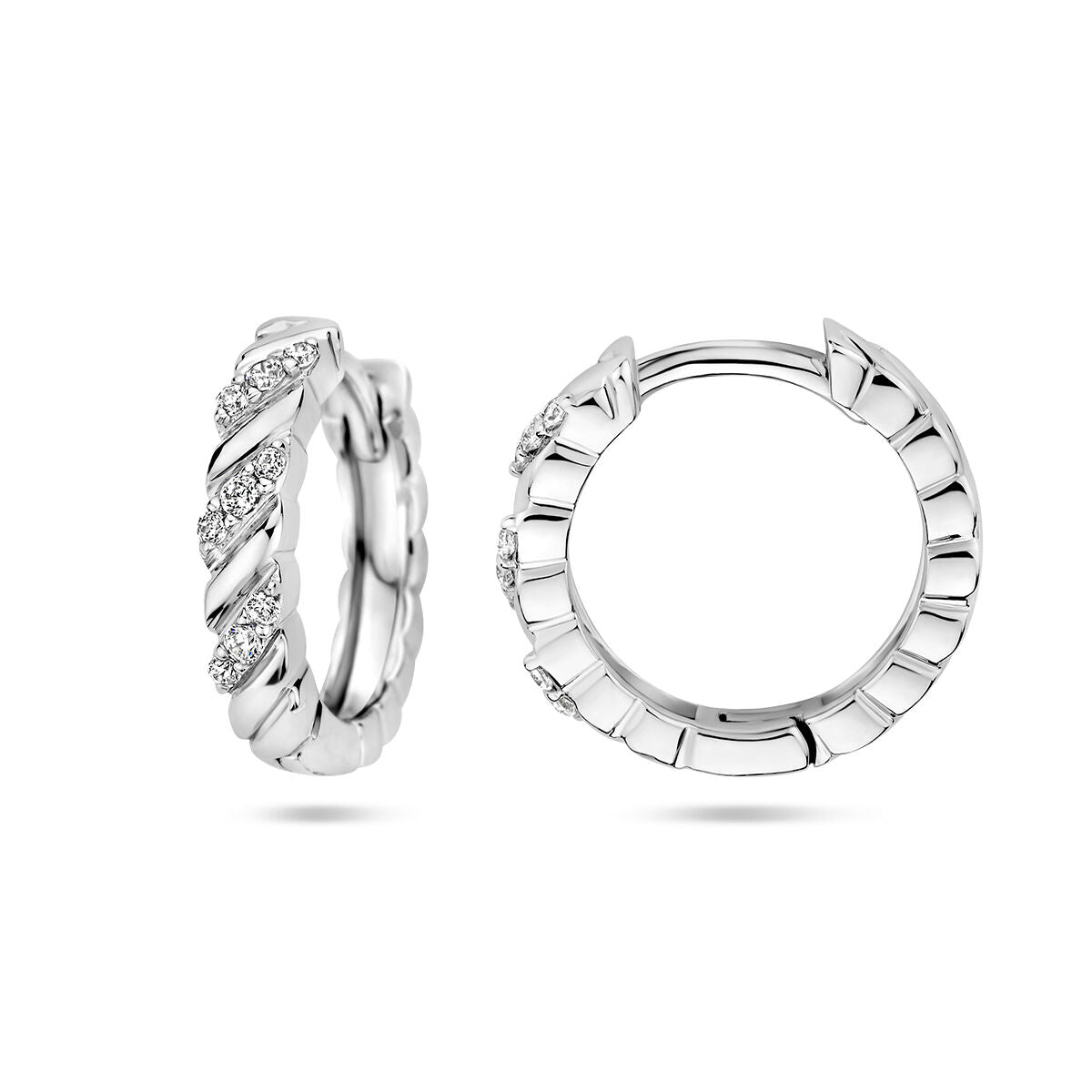 aros de circonita plata rodiado