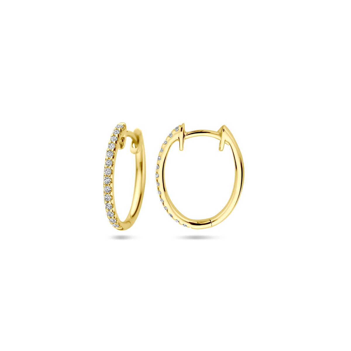 aros diamante h si 1,5 mm tubo oro amarillo 14K