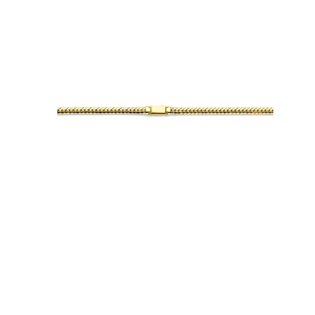 collar gourmette 5 mm 43 cm oro amarillo 14K