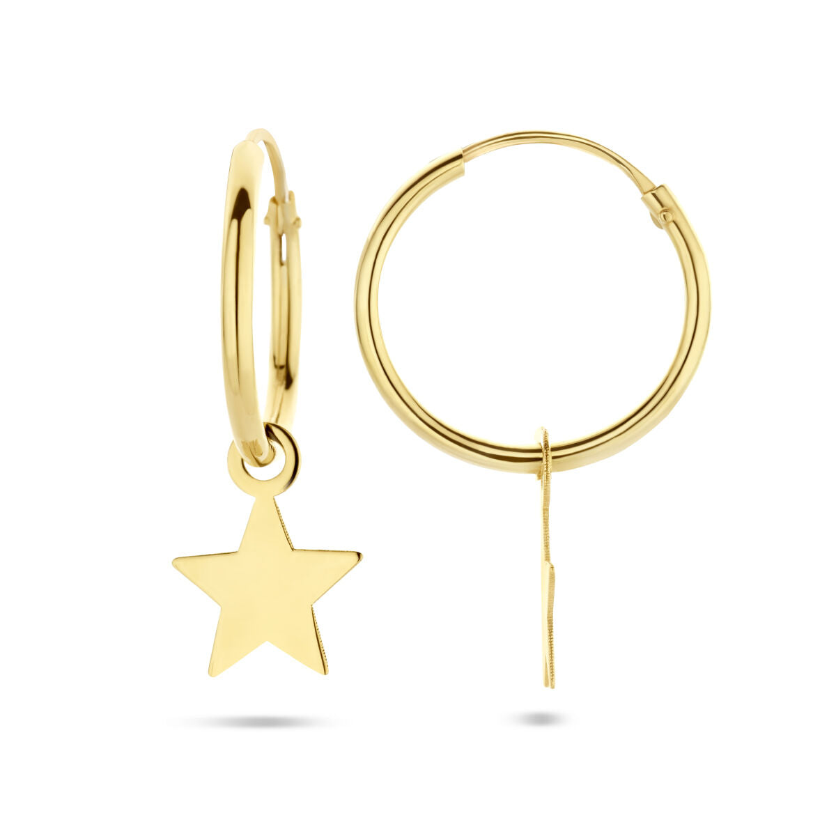 aros estrella 14K oro amarillo