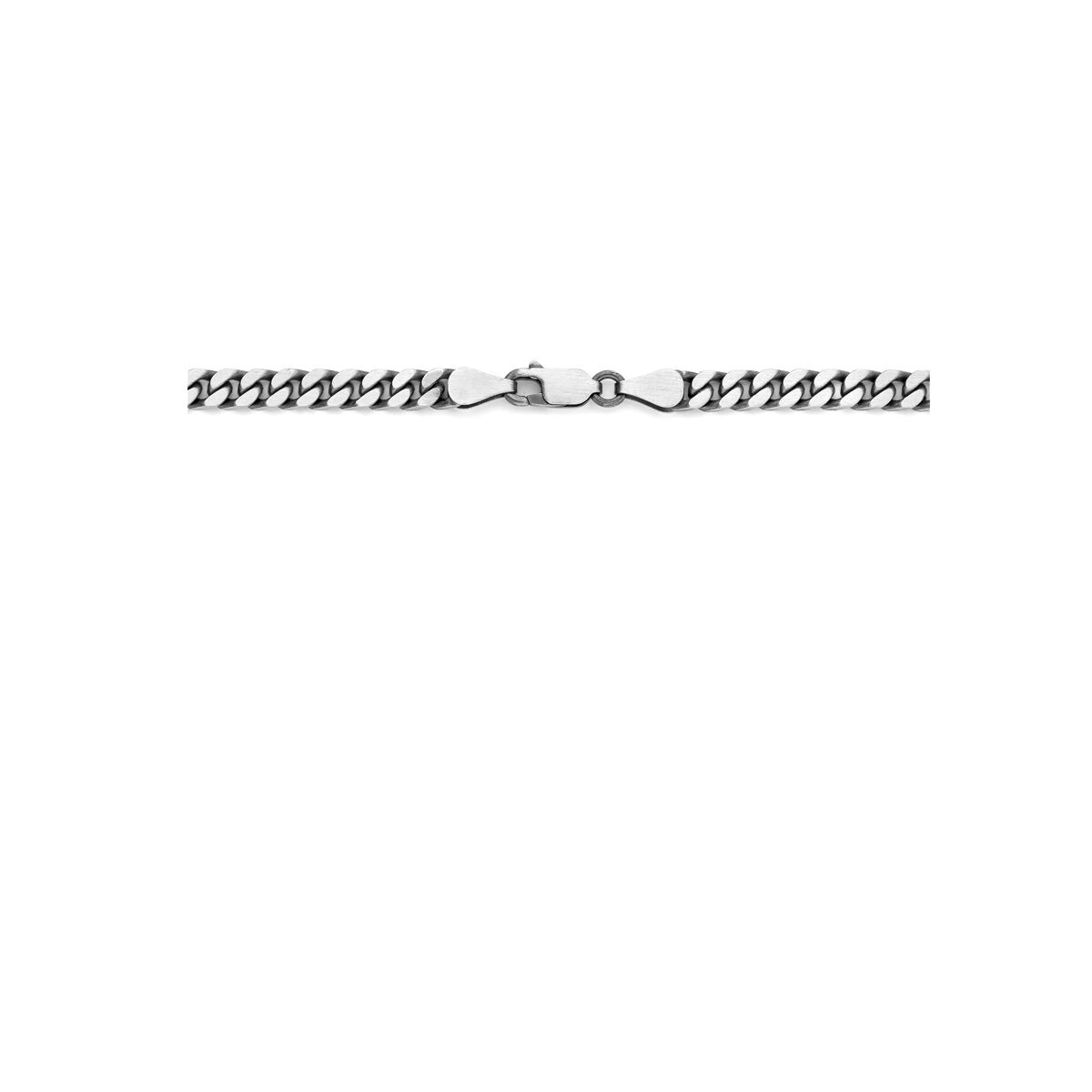 Collar de plata de hombre - collar oxi gourmette 6 caras talladas 4,6 mm