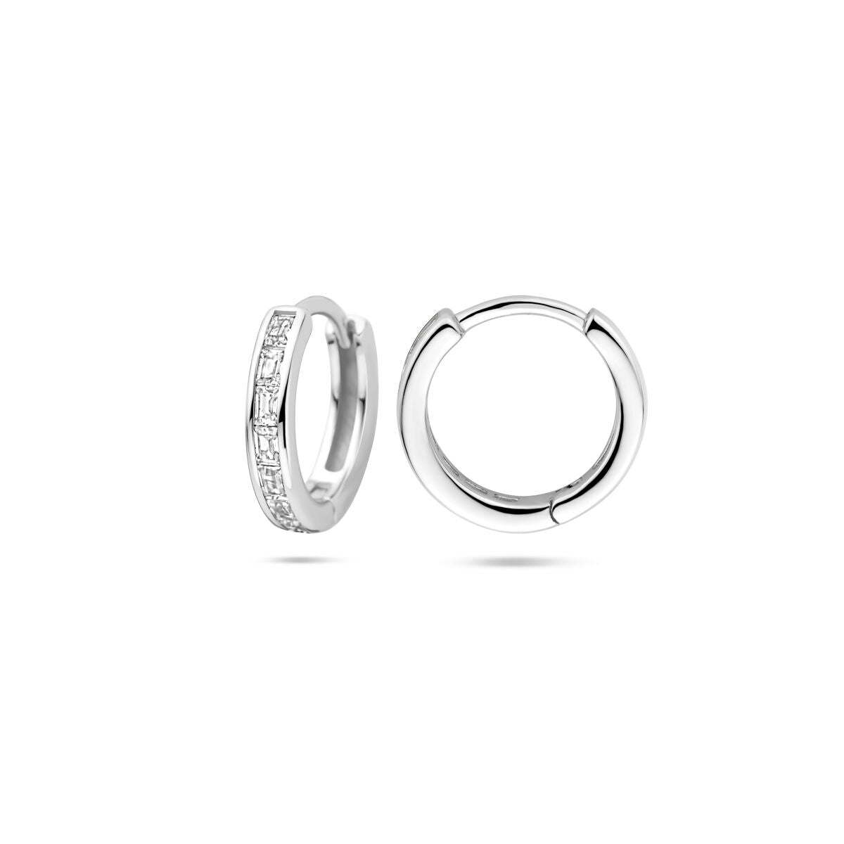 aros de zirconia 12 mm plata rodiada