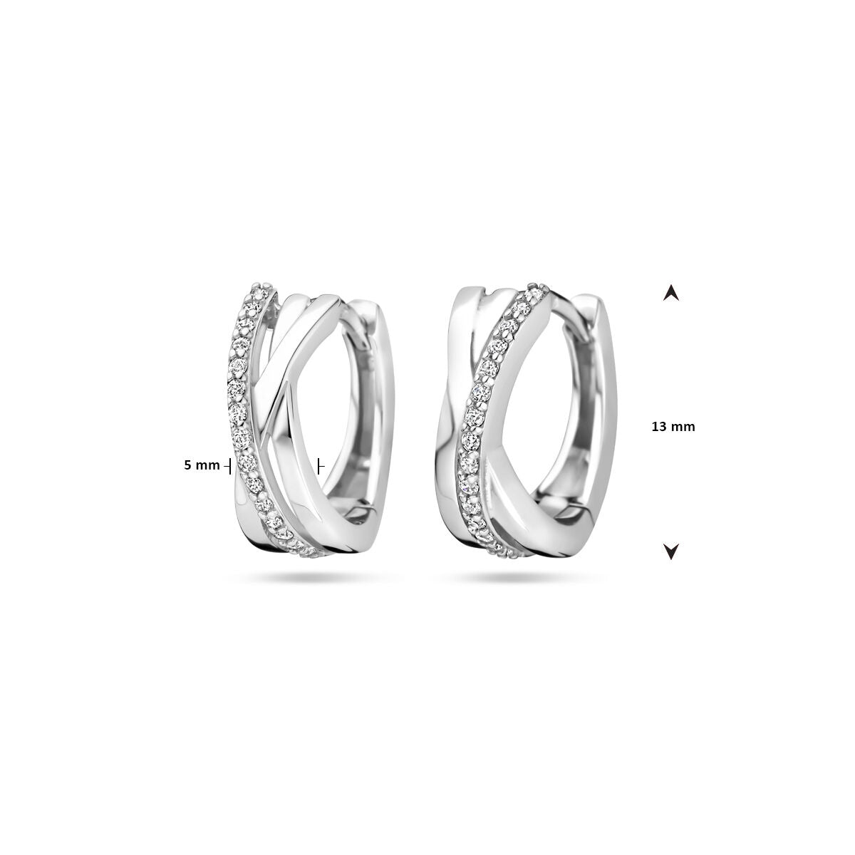 aros 13 mm plata rodiado