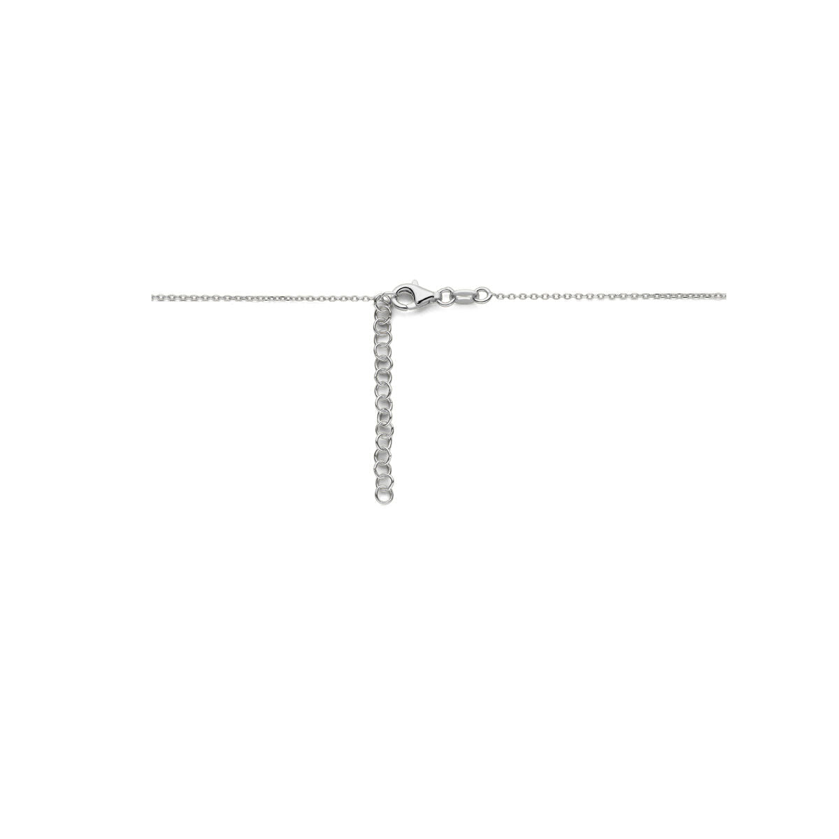 collar de corazones 41 + 4 cm plata rodiado