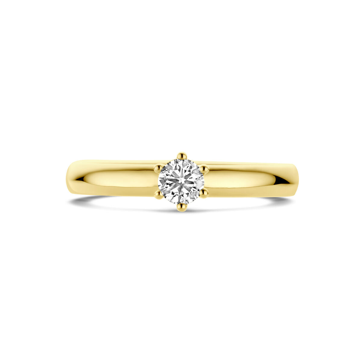 anillo de compromiso diamante 0.25ct h si oro amarillo 14K