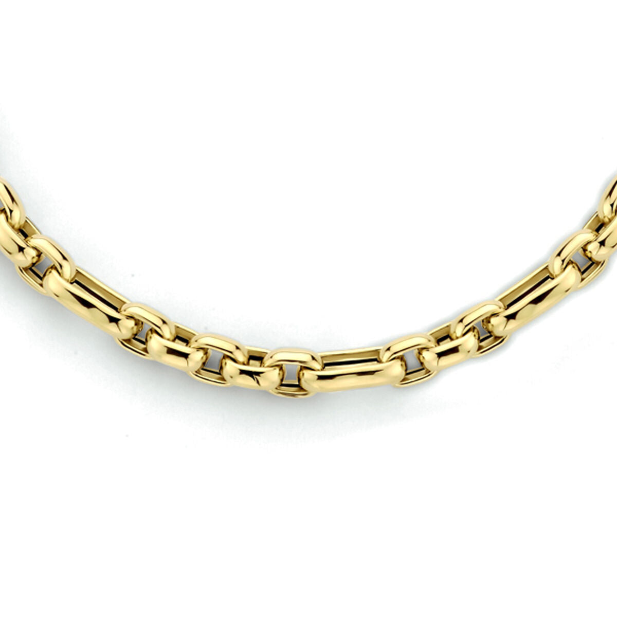 Collar de ancla de 4,8 mm en 45 cm, elaborado en oro amarillo de 14 quilates.