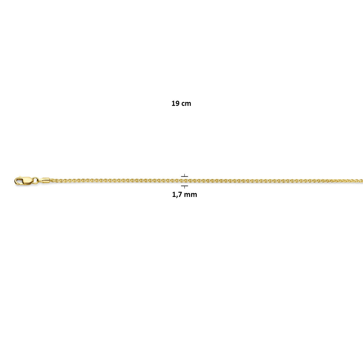 pulsera vossestaart 1,7 mm