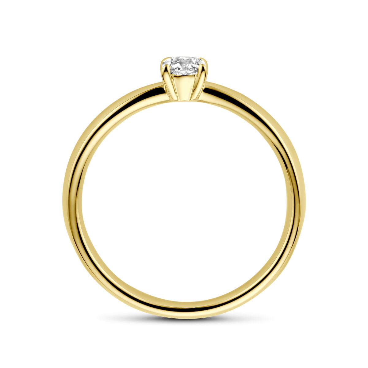 anillo de compromiso diamante 0.25ct h si oro amarillo 14K