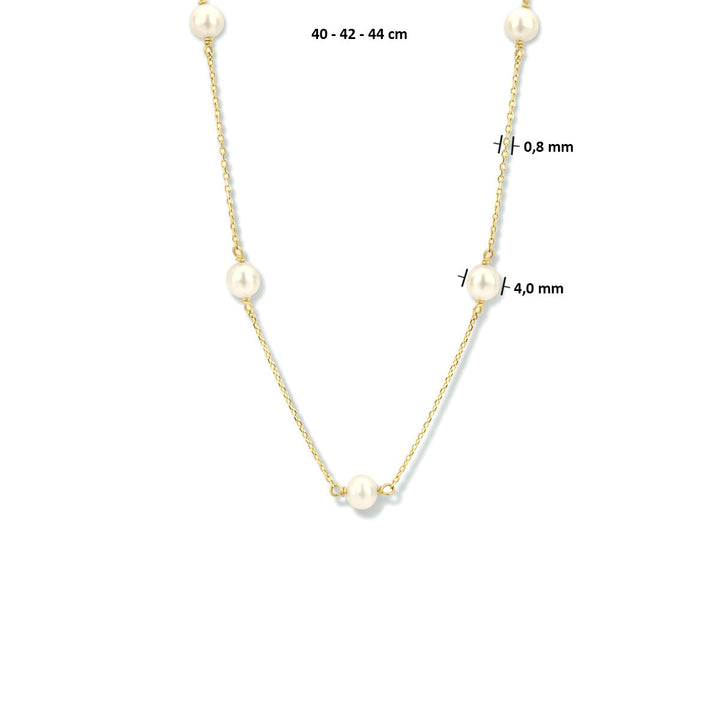 collier parel 40 - 42 - 44 cm 14K geelgoud