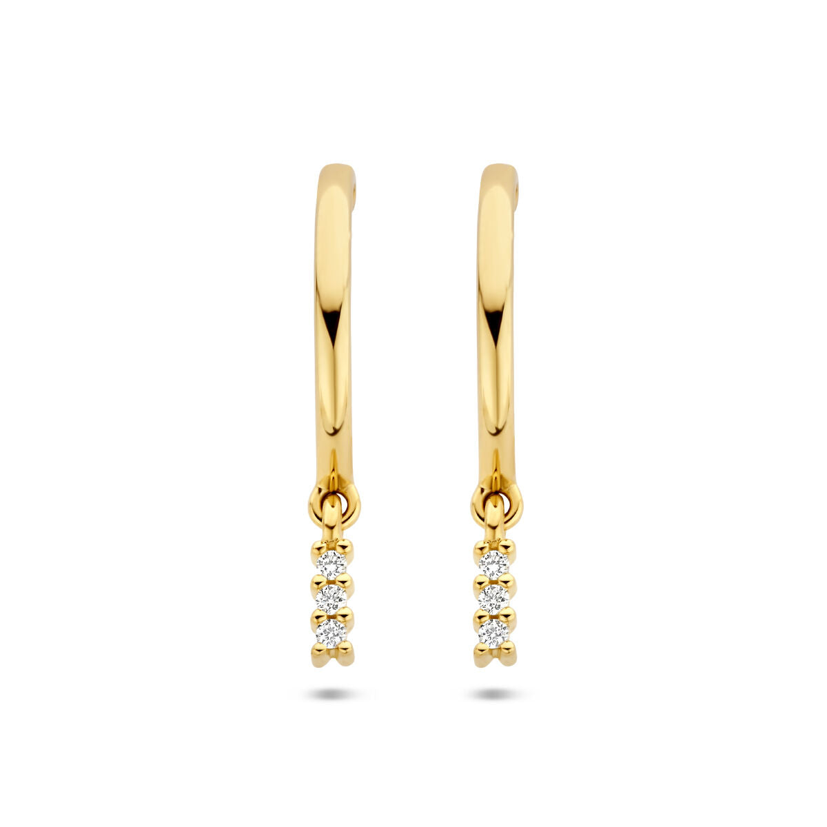 aros de diamante 0.05ct (2x0.025ct) h si oro amarillo 14K
