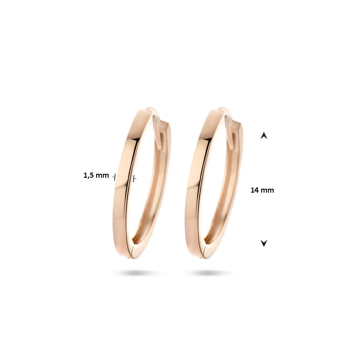 aros 14K oro rosa