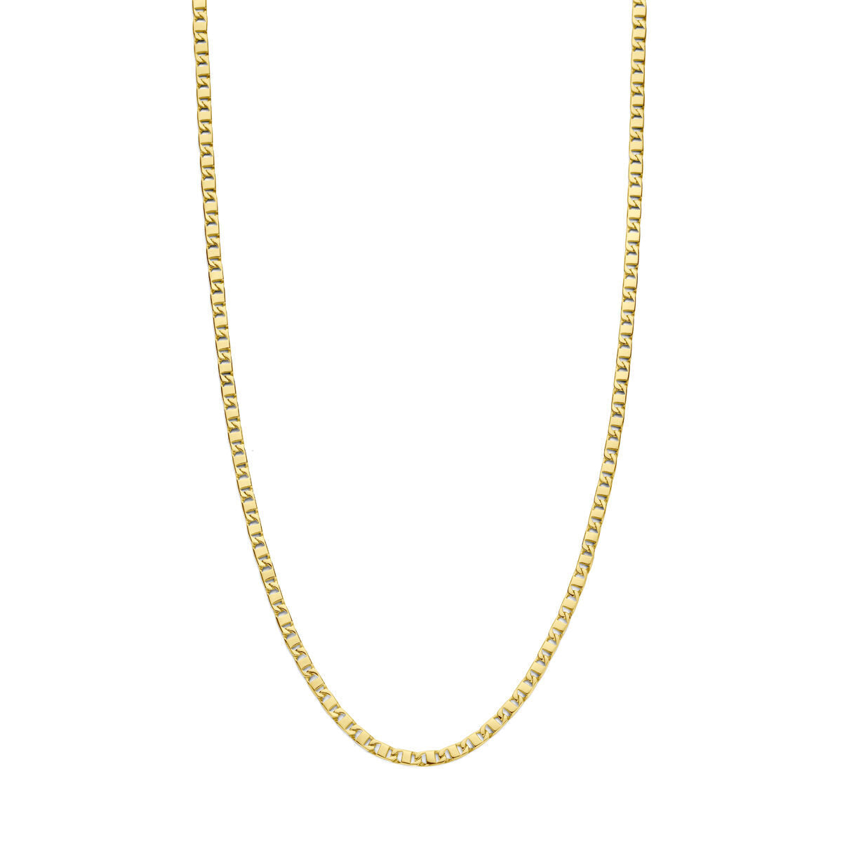 Cadena de oro de 14K para hombre, con eslabones de 3,5 mm de grosor.
