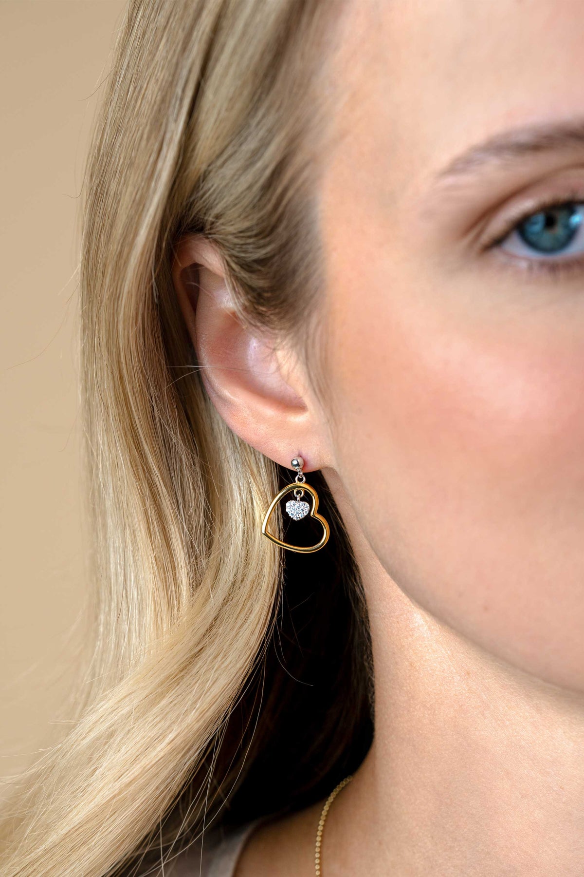 Zinzi Pendientes plata chapado en oro zio2621