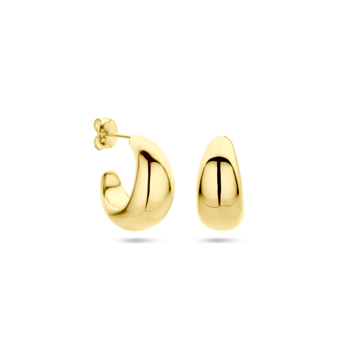 aros 17,5 mm 1 micron plata chapado en oro amarillo
