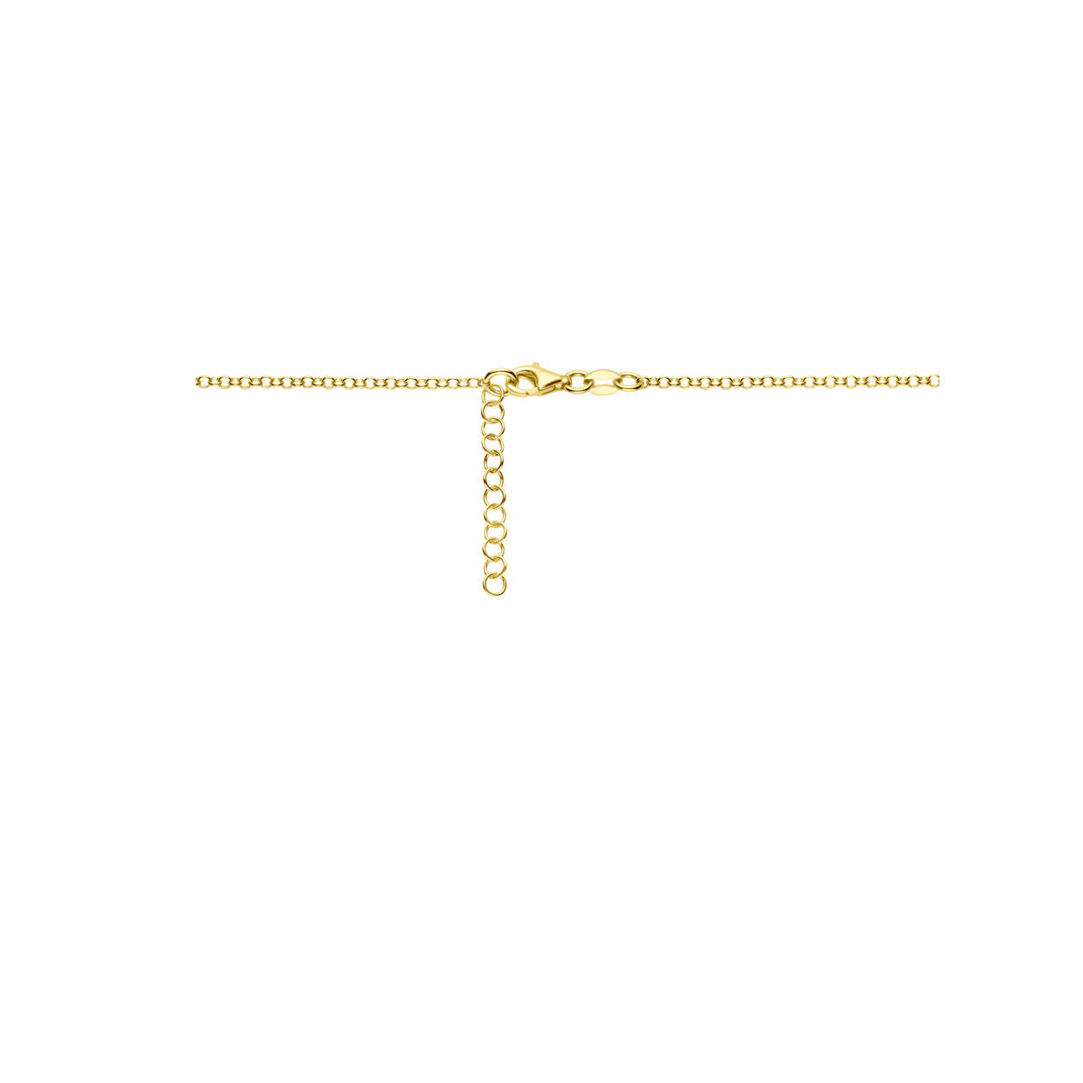 collar de perlas y bolitas 42 + 3 cm plata chapado en oro amarillo