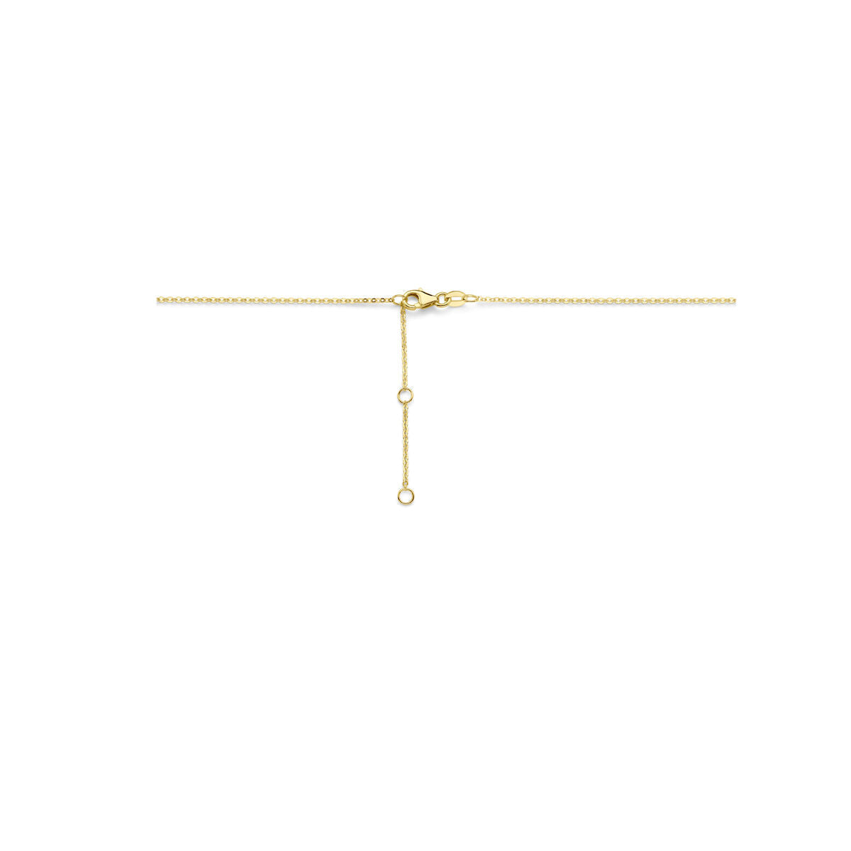 collar flor diamante 0.42ct h si 41 - 43 - 45 cm oro amarillo