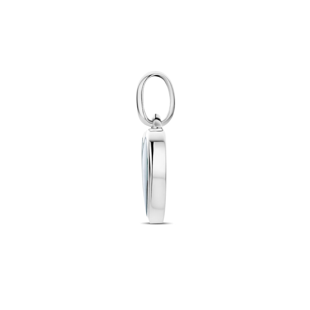 colgante corazón de malaquita plata rodiada