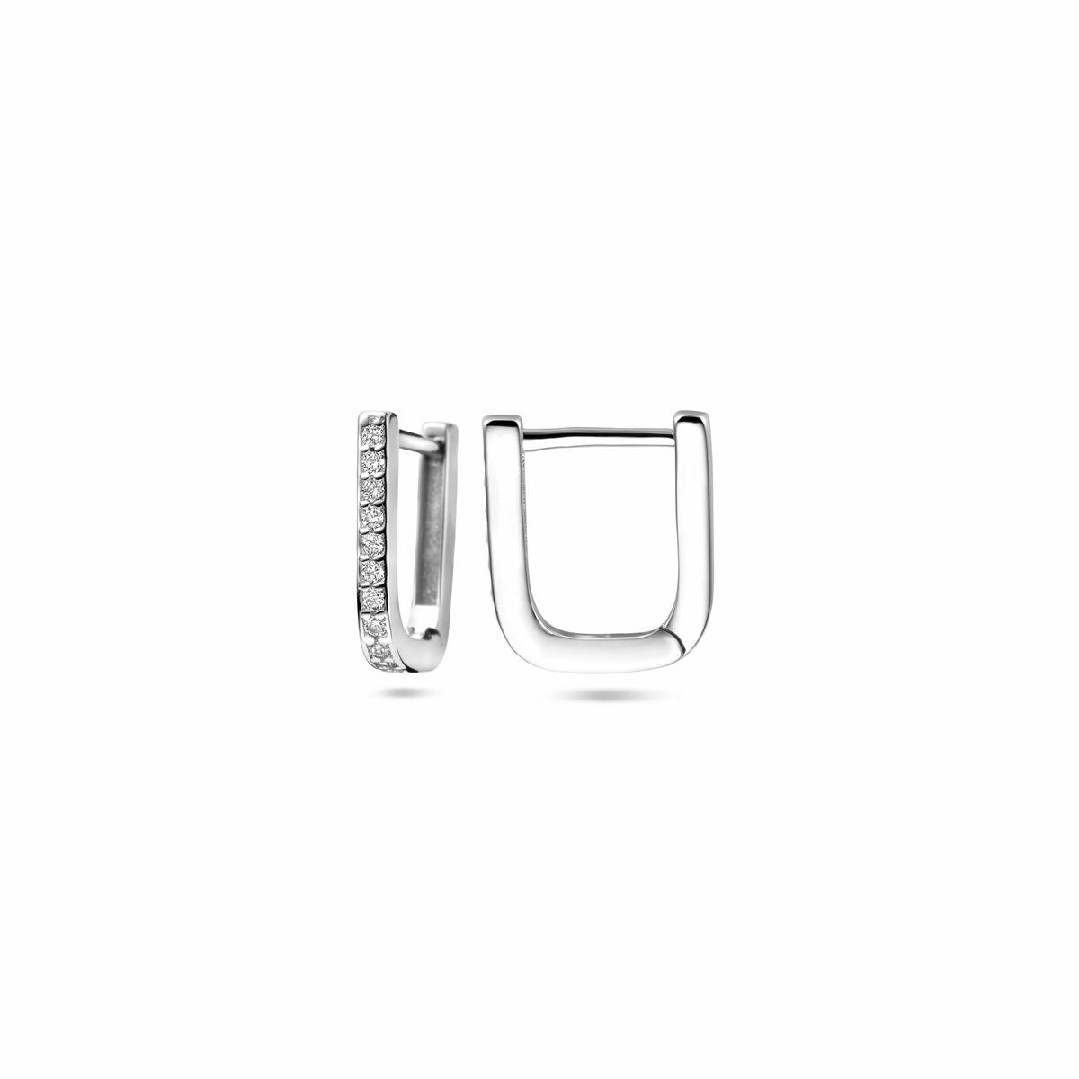 aros de circonita 12 mm plata rodiada