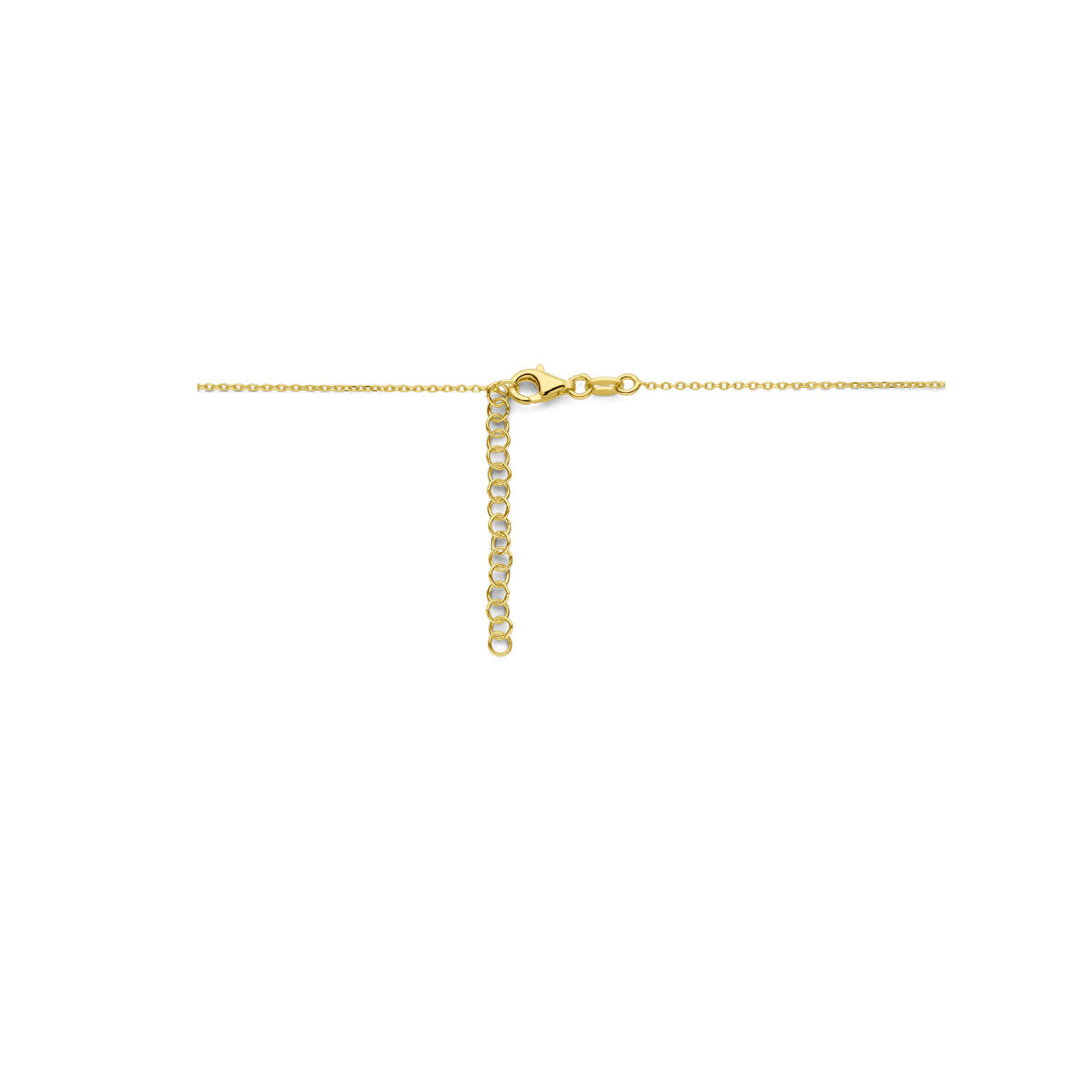 collar de corazones 41 + 4 cm 3 micrones plata chapado en oro amarillo