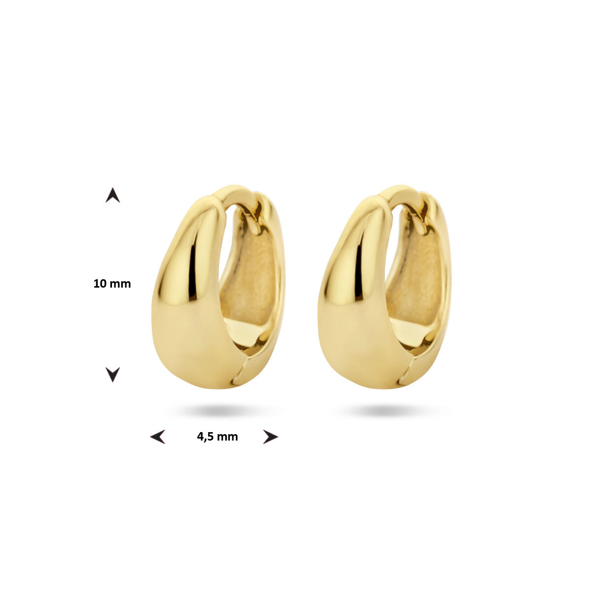 aros 1 micrón plata chapado en oro amarillo