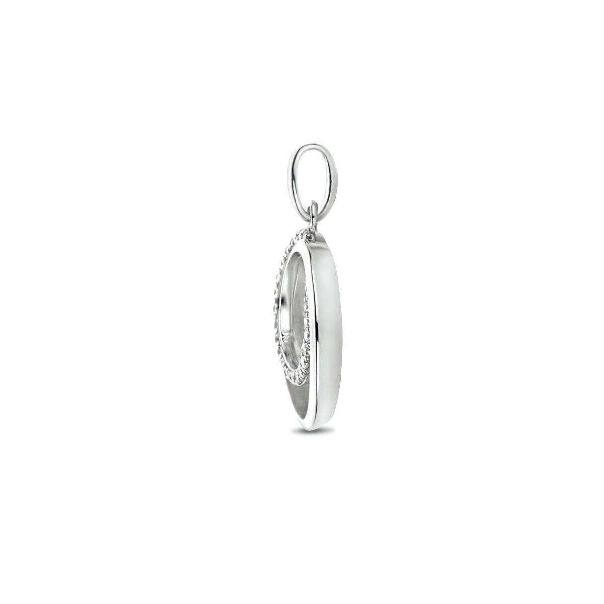 colgante de zirconia plata rodiada