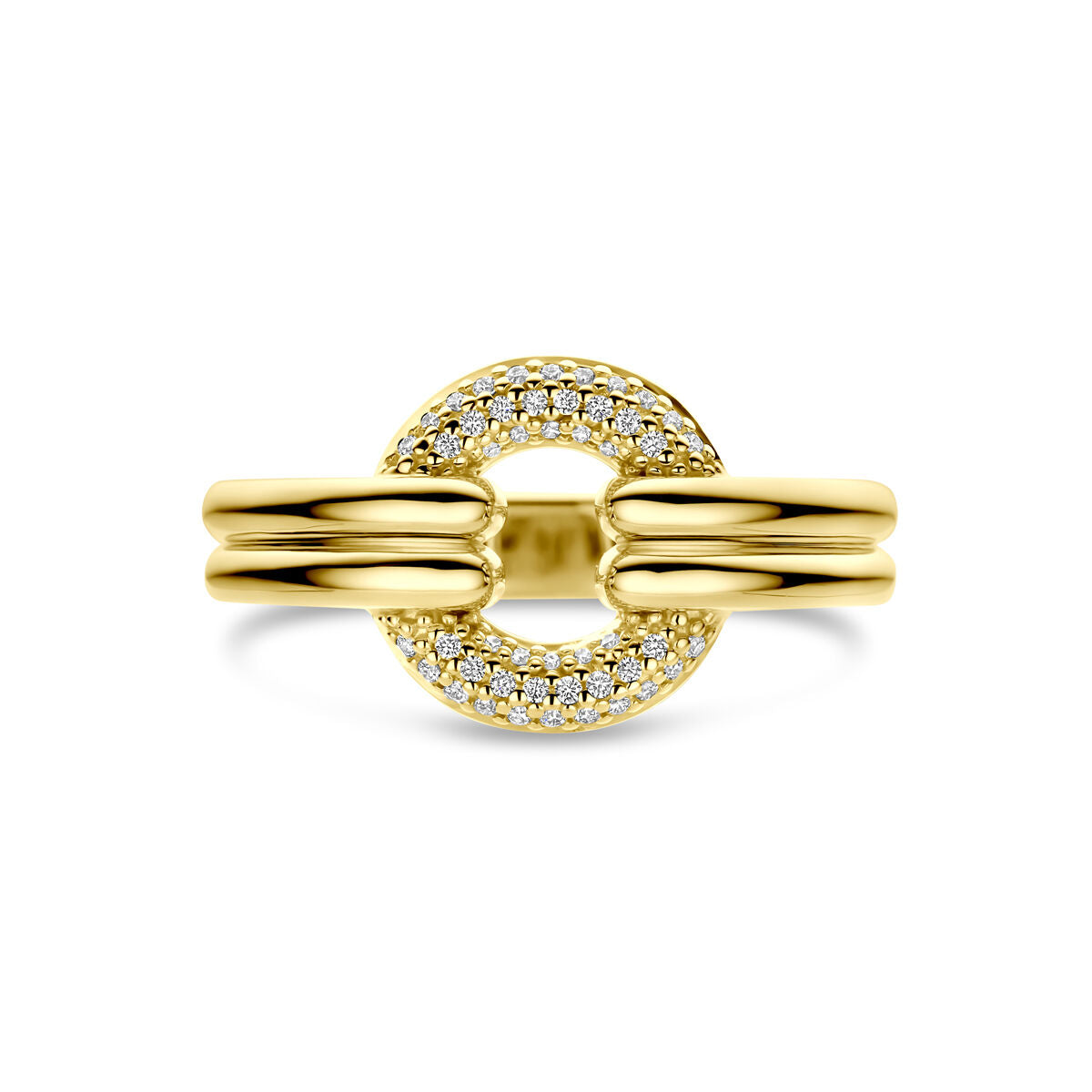 Anillo de mujer en oro amarillo con diamante – 14k oro amarillo