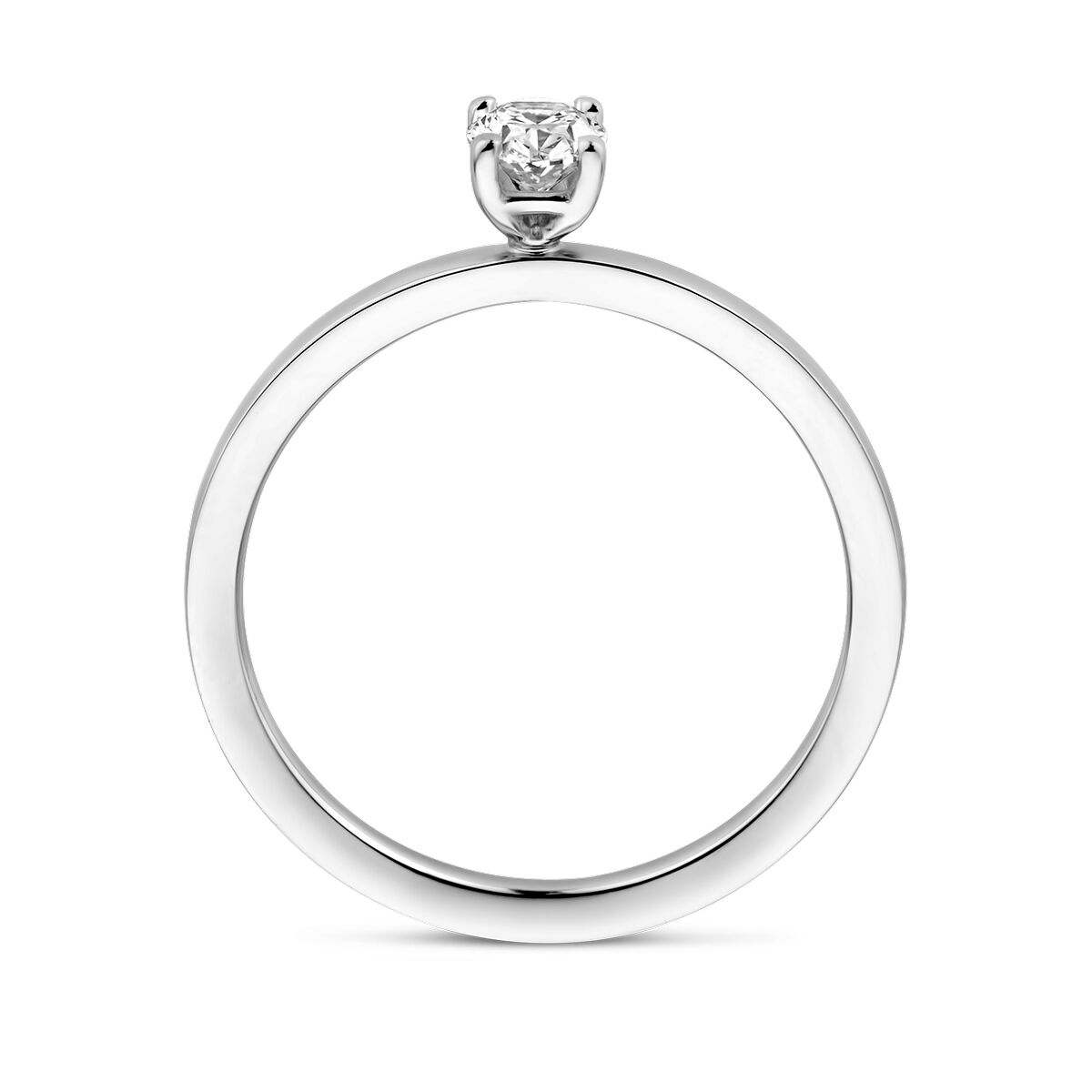 anillo de platino diamante 0.30ct g vsi platino