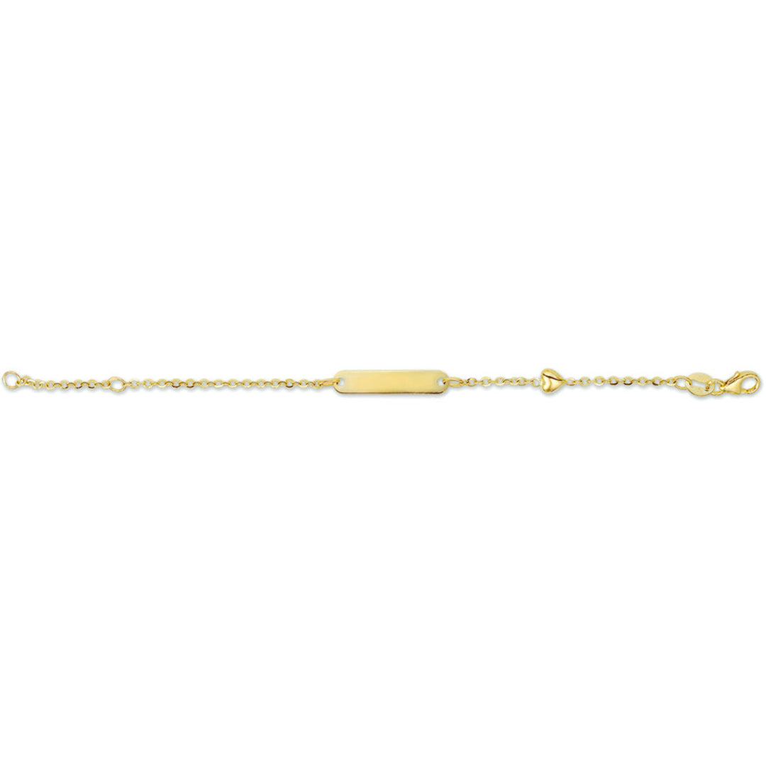 pulsera de grabado corazón placa 4,0 mm 11 - 13 cm