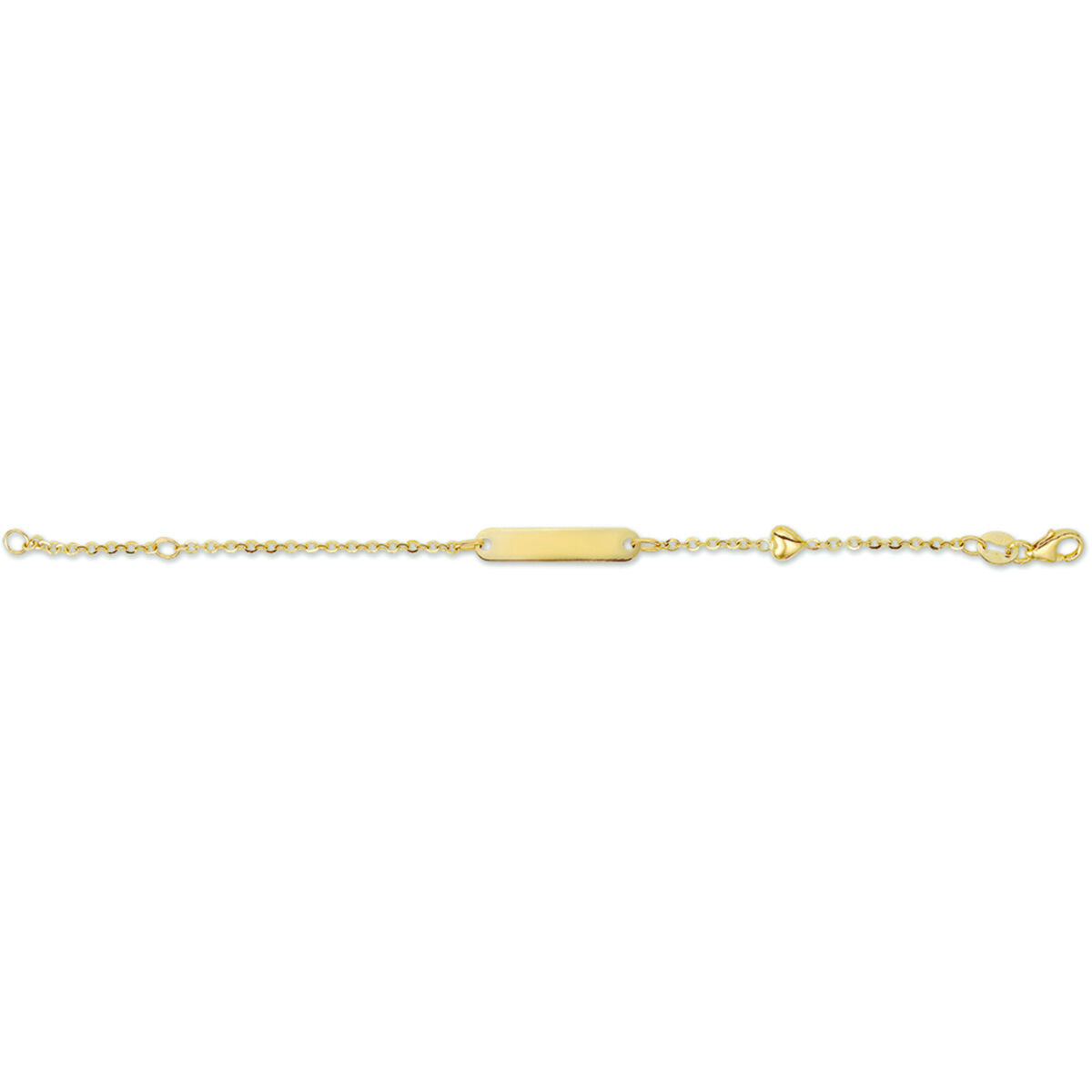 pulsera de grabado corazón placa 4,0 mm 11 - 13 cm