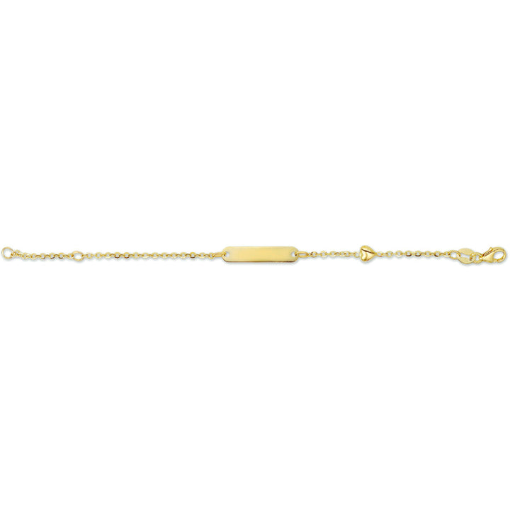pulsera de grabado corazón placa 4,0 mm 11 - 13 cm