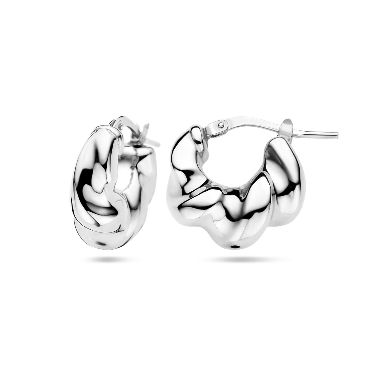 aros de plata rodiados