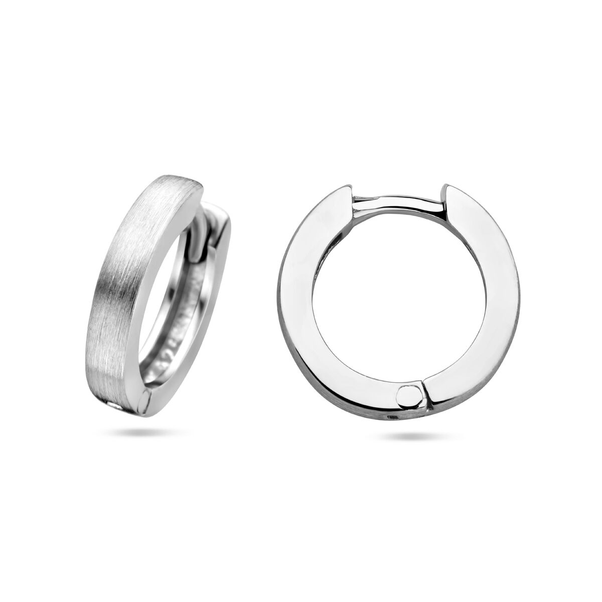 aros planos 2,5 mm pulido/mate plata rodiado