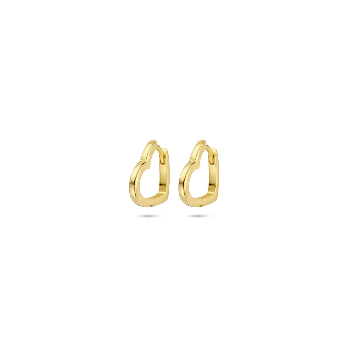 aros corazones 2 mm 1 micrón plata chapado en oro amarillo