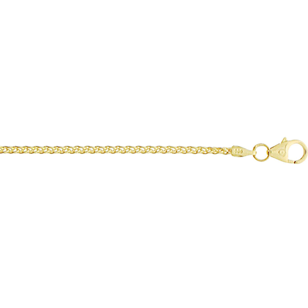 Pulsera de cadena vossestaart de 1,7 mm en oro amarillo con cierre de langosta.