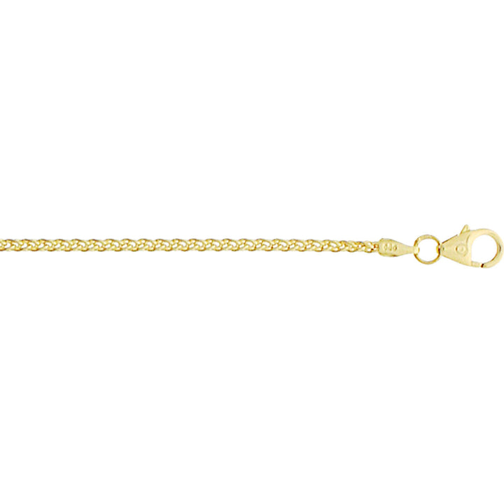 Pulsera de cadena vossestaart de 1,7 mm en oro amarillo con cierre de langosta.