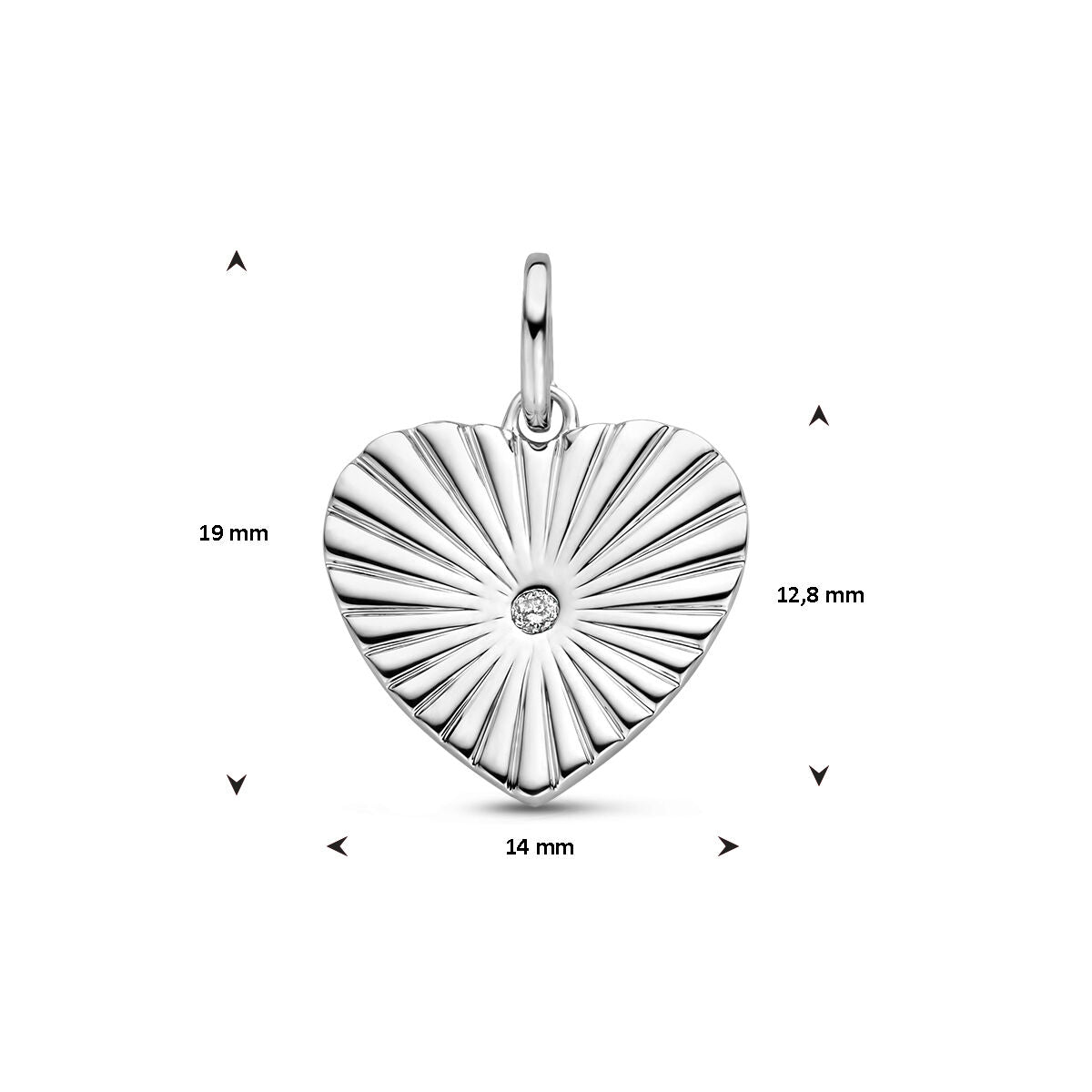 colgante corazón diamante 0.015ct j p1 plata rodiada