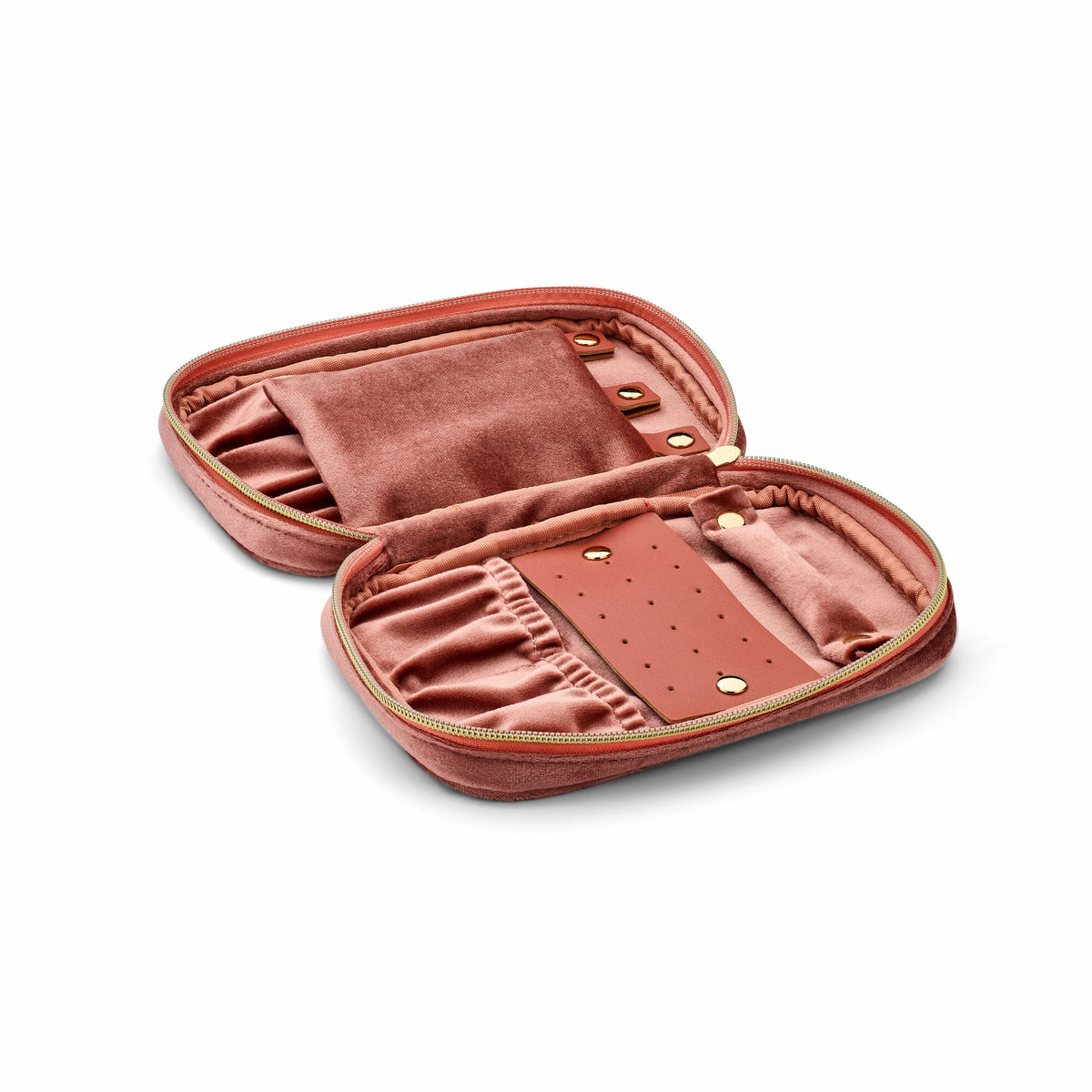 Caja de joyas rosa – compacta y elegante