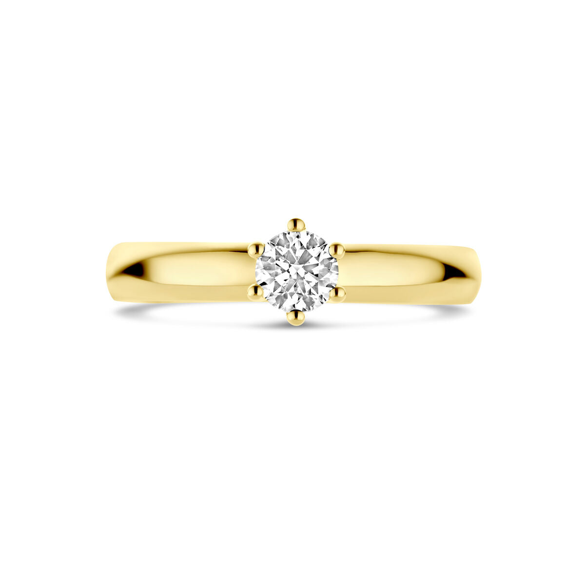 anillo de compromiso diamante 0.33ct h si oro amarillo 14K