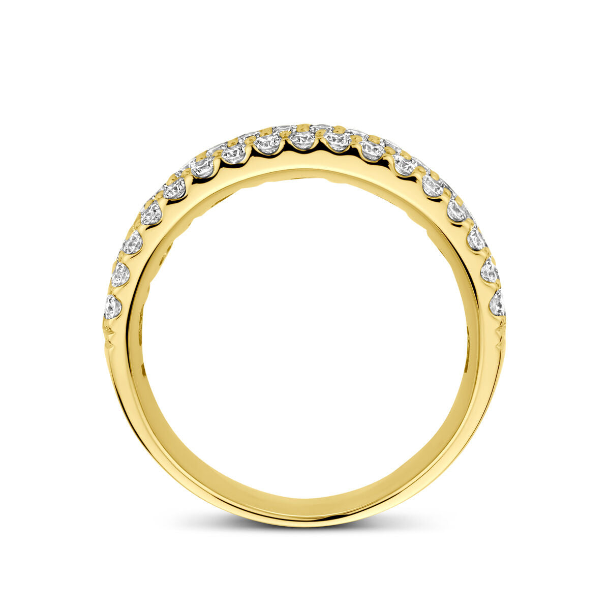 anillo diamante 1.13ct h si oro amarillo 14K