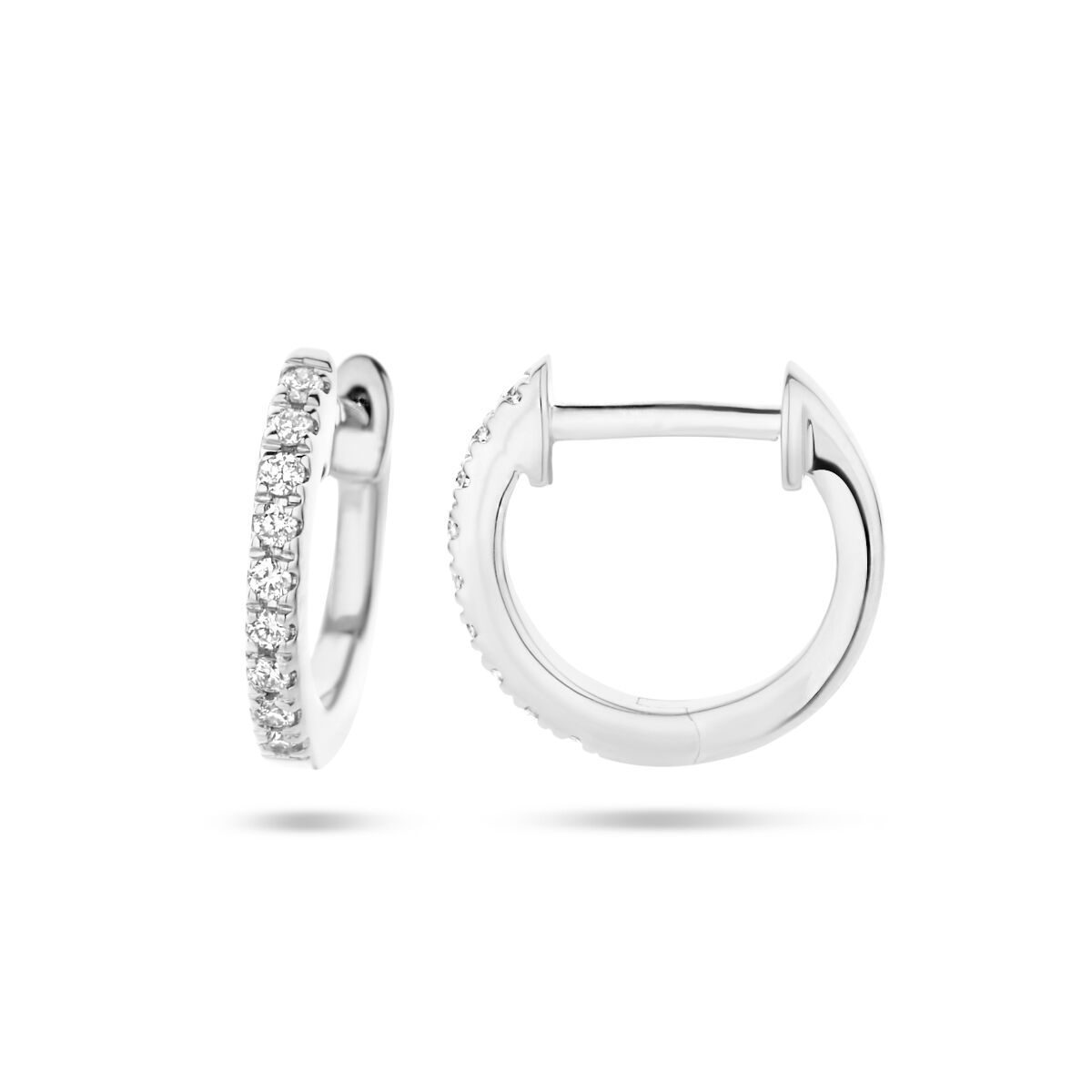 aros con diamantes 0.06ct (2x 0.03ct) h si oro blanco 14K