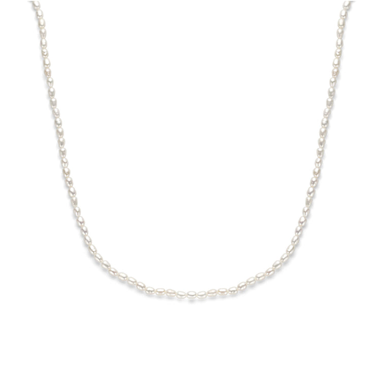Zilveren ketting met parel – gerhodineerd 925 zilver