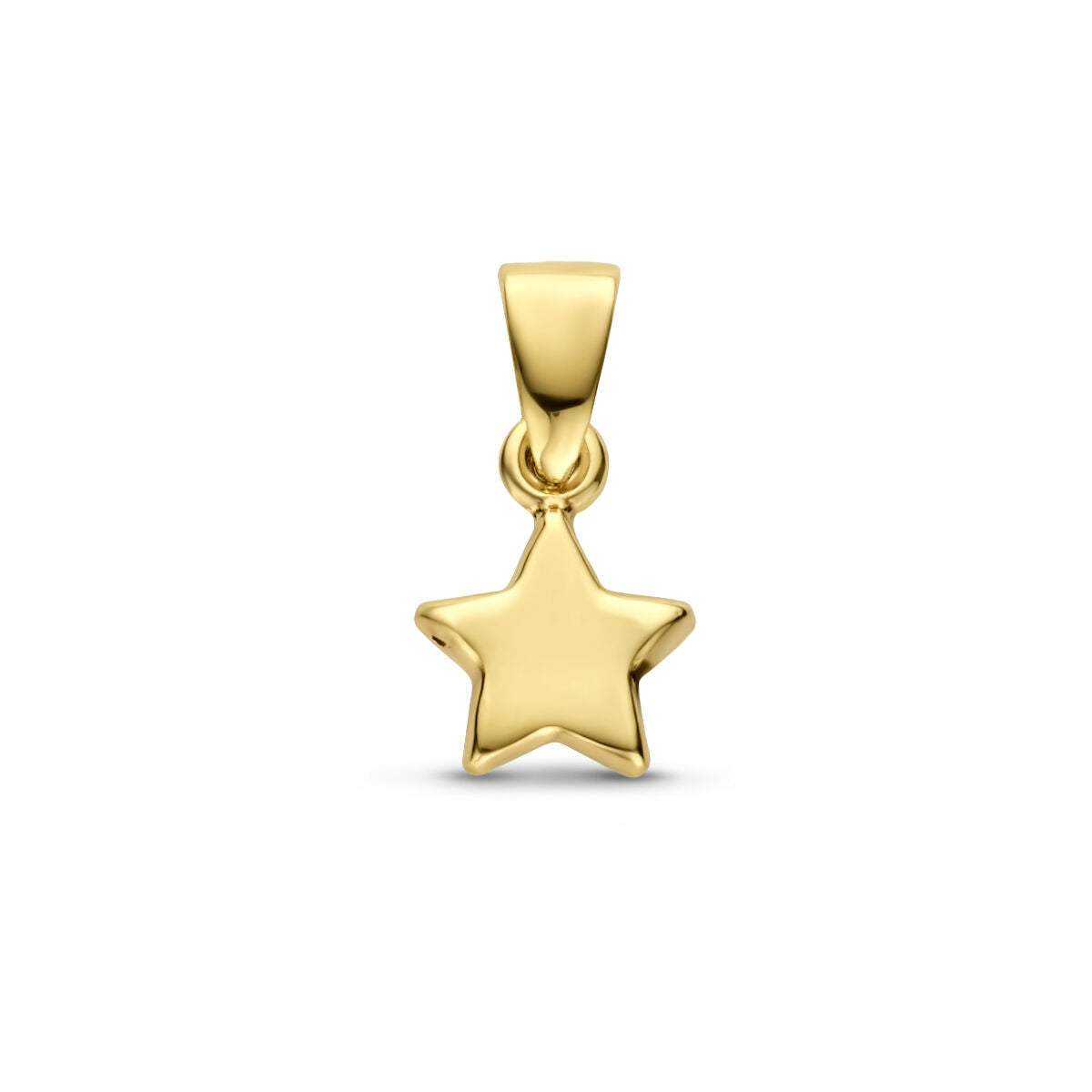 Colgante de estrella en oro amarillo de 14 quilates.