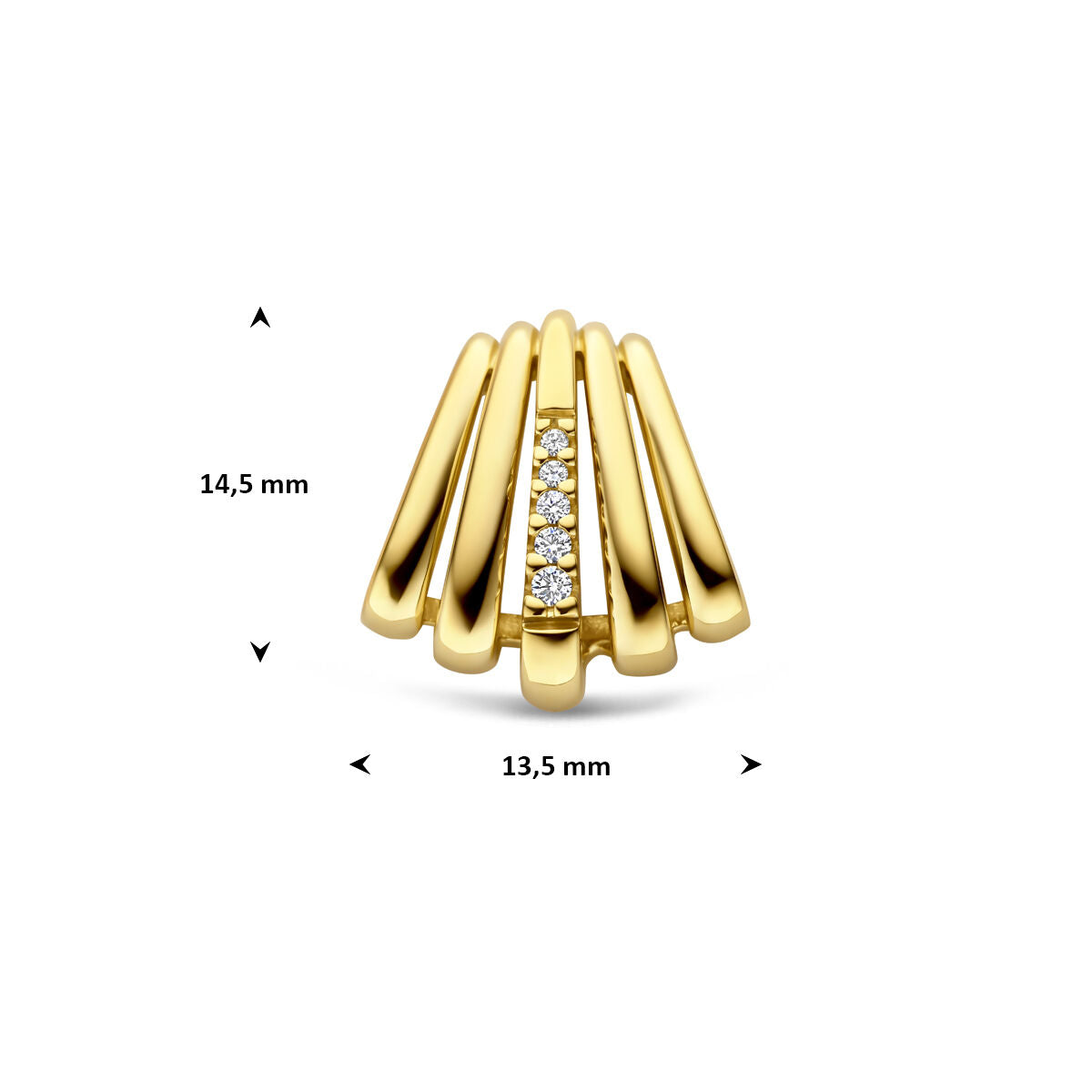 Colgante de oro con diamante – 14k oro amarillo