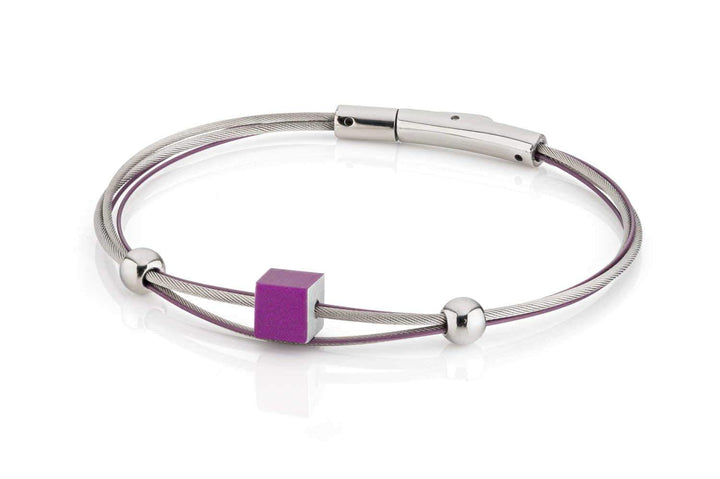 Armband kubusje Paars A230P